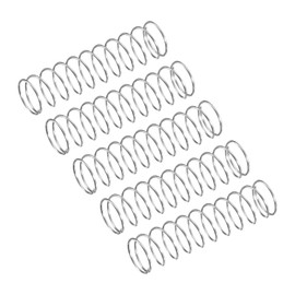 QUARKZMAN Pack of 5 Compression Spring 304 Stainless Steel Compression Springs Spring Spring Coil Spring Steel Spring 10 mm OD 0.6 mm Wire Size 35 mm Free Length Silver Tone