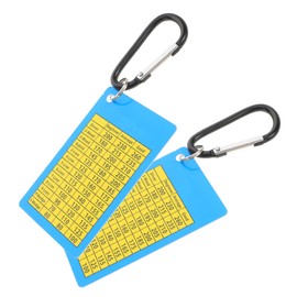 Totority 2pcs Multi-Function Golf Cards Golf Score Card Holder Marker Level Novelty Accessories for Men Club Distance Range Chart