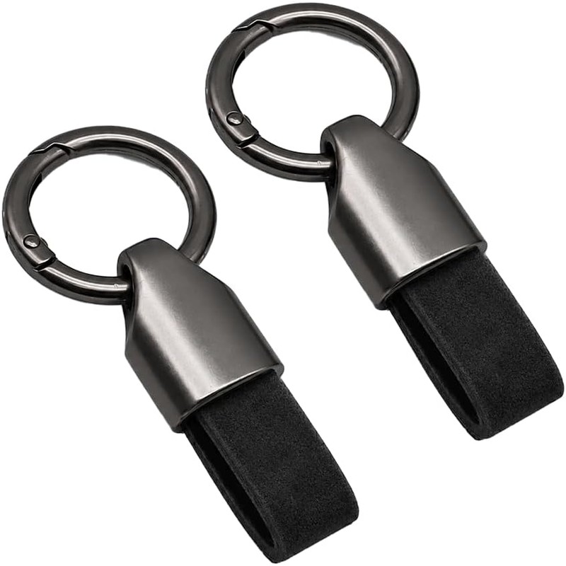 Llavero para Auto Hombre, Llaveros de Acero y Cuero Desmontable