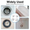 Rubber Bath Plug Replacement Set 4PCS, Fit for UK Universal