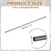PATIKIL グラファイト撹拌棒 直径0.12"(3 mm) 長さ7.5"(190.5mm) グラファイトるつぼ用インゴット溶解鋳造用 2本入り