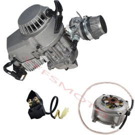 Does Not apply 49cc 2 stroke Pull Engine Motor + Electric Motor Pocket PIT Quad Dirt Bike ATV