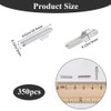 GORGECRAFT 350pcs Elastic Cord Ends Silver Metal Stainless Steel Folding