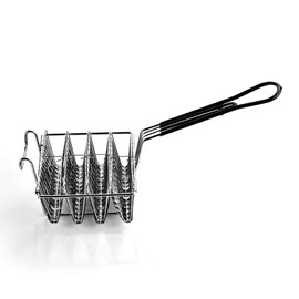 Ruiqas Taco Shell Frying Basket With 6 Slots Taco Holder Basket Detachable Handle Kitchen Cooking Tool for Home Mexican Restaurant