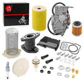 Carburetor Carb and ir Filter & Guide & END CAP Kit Intake Manifold For YAMAHA 1987-1998 Big Bear 350 1987-1995 Moto 4 YFM350ER 1996-1998 Kodiak 400 YFM400FW