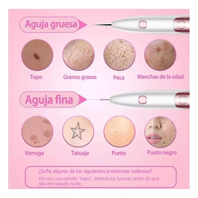 Beauty start Cauterizador Verrugas Lunares Plasma Pen + Kit De
