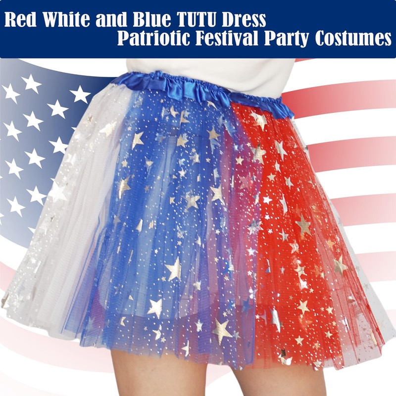 DMLBC USA Women Star Tutu 4th of July Red White