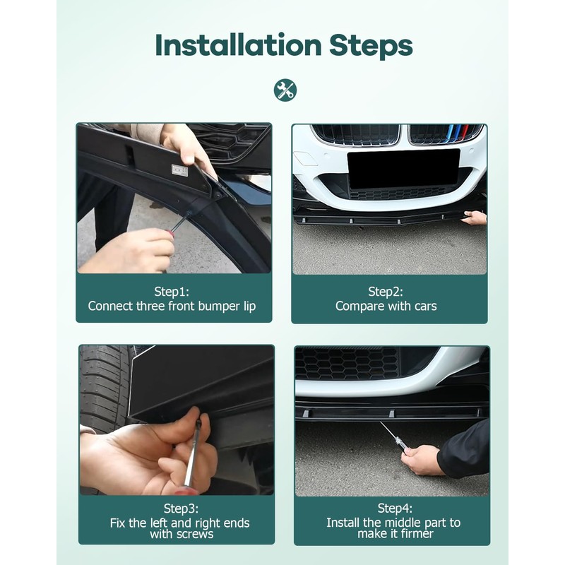 SCITOO Plastic Front Lip Spoiler fits for 2019-2021 for Toyota