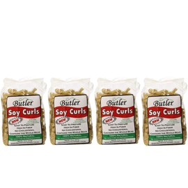 Butler Foods Soy Curls Pack of 4 8 Ounce Plant Based Legume Protein Snacks