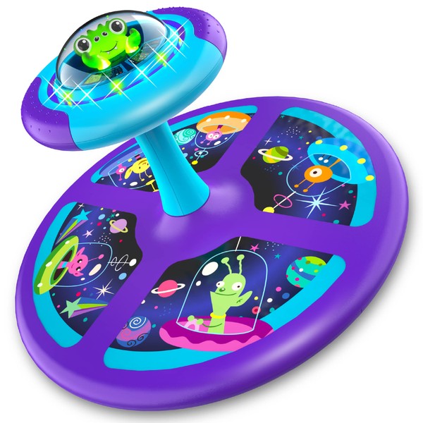 MindSprout Light-Up Space Twister | 360° Sit Twist and Spin,