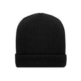 myrtle beach Winter Knitted Beanie - Pleasantly Soft Beanie Made from Recycled Polyester, black