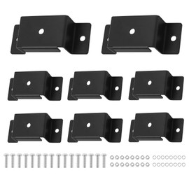 YVHFWOY 8Pcs Trailer Stake Pocket Bracket for 2'' x 4'' Lumber,Utility Trailer Pocket for Trailers & Trucks, Heavy Duty Q235B Steel Powder-Coated, Included mounting Bolts and Nuts…