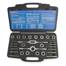 Westward 1PZ42 Tap/Die Set, 30 Pieces