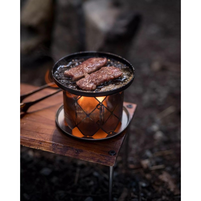 MiliCamp X Type Titanium Mesh Stove, Large Trivet, Windshield, Solo