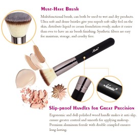 Matto Flat Kabuki Foundation Brush - Flat Top Makeup Brush for Foundation Blending Liquid Cream Mineral Powder 1 Piece