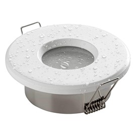 SEBSON Recessed Bathroom Spotlight IP65 Including GU10 Socket – LED Spotlight Hole Diameter 65 mm Flush-Mounted Ceiling Spotlight Aluminium White Round