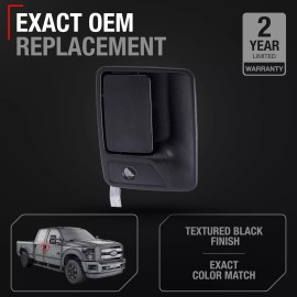 TRUBUILT1 AUTOMOTIVE Exterior Front Passenger Door Handle - Compatible with 1999-2015 Ford Super Duty