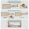 18 Inch Soft Close Undermount Drawer Slides 1 Pair,5D Adjustable