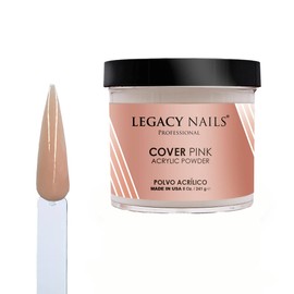 Legacy Nails Professional Cover Acrylic Powder, 8 ounces - Ideal For French Nail Art, Create Nail Art, Nail Extension That Provide a Healthy, Natural Look To Nails (COVER PINK)