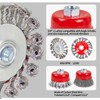 OSFTBVT Wire Wheel Brush for 4-1/2" Angle Grinder 4 Inch