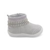 Stride Rite 360 Girls Bianca First Walker Shoe, Grey, 4