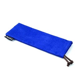 Calabria C-347 Soft Drawstring Eyeglass Pouch Blue Chamois Men Women Cloth Eye Glasses Bag Sunglass Holder Screen Lens Clean