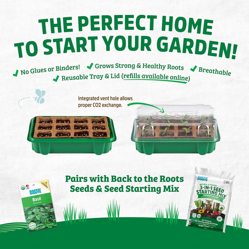 Back to the Roots 12-Cell Greenhouse Germination Kit | includes