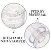 FOMIYES Rotating Nail Art Stamping Tool for Salon Home Manicure
