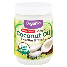 Organic Unrefined Virgin Coconut Oil with No Artificial Flavors or Preservatives (29 Fl Oz)