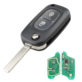 Heart Horse 2 Button Car Key Remote Control for R Enault, Flip Key Shell Remote Key Case for Clio 3 Kangoo Master Modus Twingo (FSK 433 MHz PCF7961A Chip)