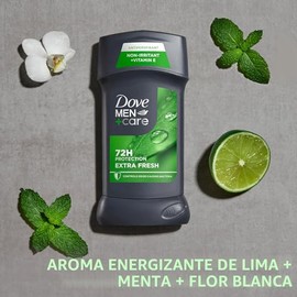 Dove Men+Care - Desodorante antitranspirante en barra para hombres, 4 unidades, extra fresco, con protección contra el sudor y el olor de 72 horas con