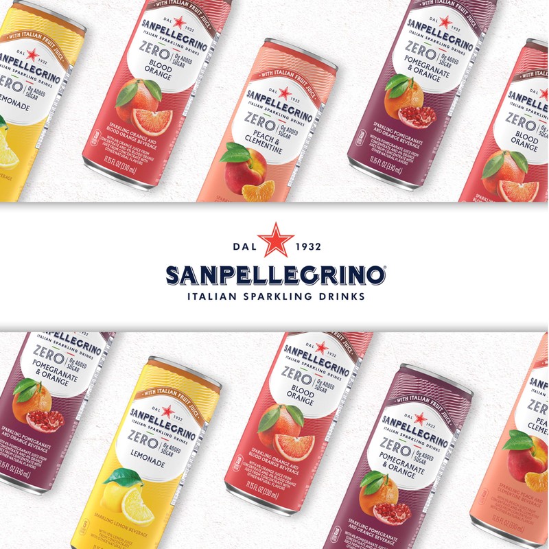 Sanpellegrino Zero Grams Added Sugar Italian Sparkling Drinks Blood Orange,