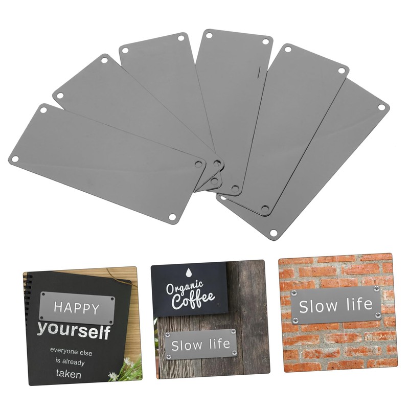 Operitacx DIY Engraving Blanks Metal Sign 10/Pack Blank Name Plate