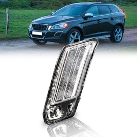 CHELANGHU LED DRL drl Daytime Running Light Lamp Fit for Volvo XC60 2010 2011 2012 2013 | Plastic | Replace for 31290873 (Left Side)