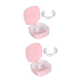 Ipetboom 2pcs Box Full Retainer Case Retainer Storage Box Cleaning Drainer Braces for Easy-to-carry Storage