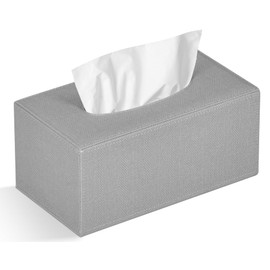 Colylan Tissue Box Cover Rectangular Tissue Box Holder for Bathroom (Grey)