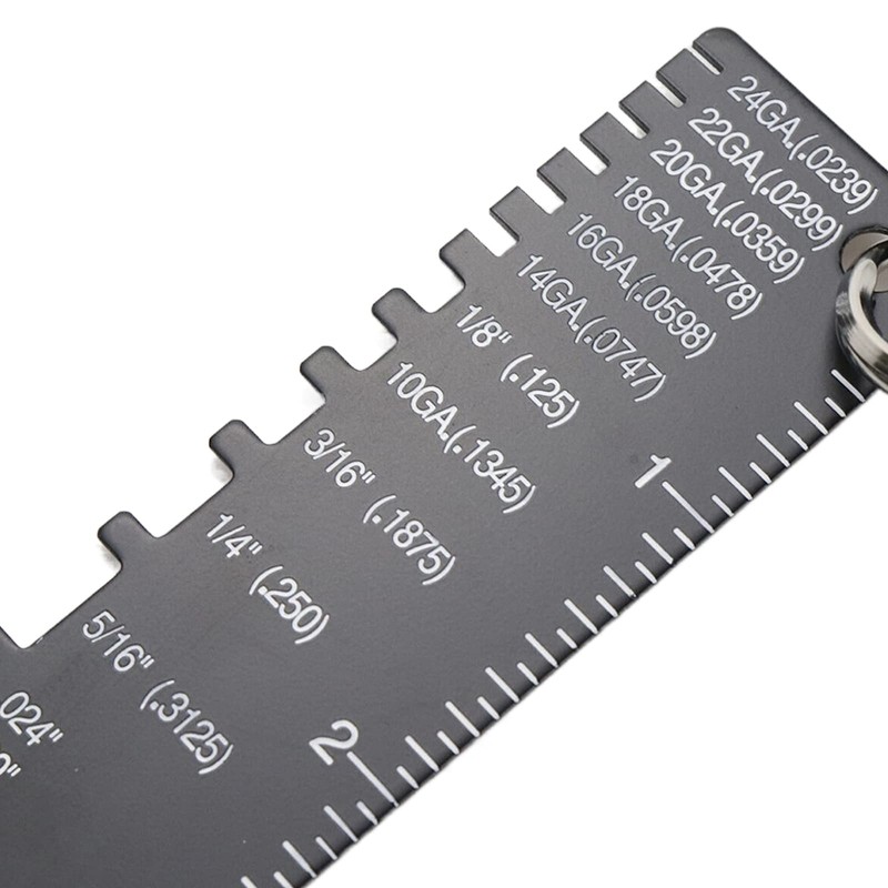Risbay Wire/Metal Sheet Thickness Gauge,Stainless Steel Welding Gage Plated Size