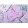 Forlady unicorn sleeping mask, plush cartoon mask for children and