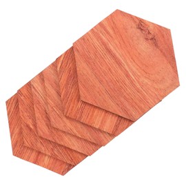 SHINEOFI 6Pcs Decorative Hexagon Wall Art Wooden Hexagon Panels for Home Decor Modern Wood Grain Wall Stickers Easy to Install for Living Room Office