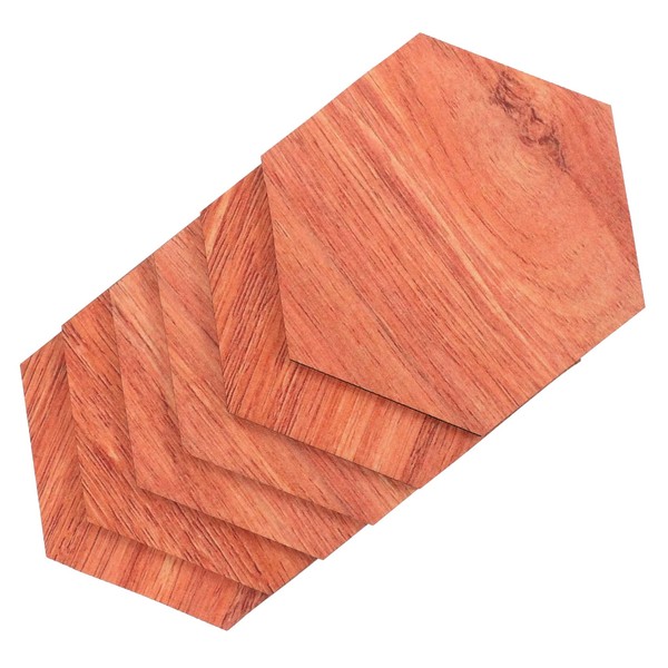 SHINEOFI 6Pcs Decorative Hexagon Wall Art Wooden Hexagon Panels for