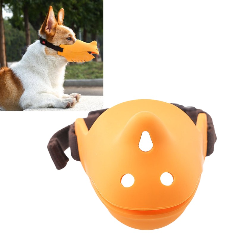 Dog Silicone Mouth Cover Bite and Bark Prevention Breathable Adjustable