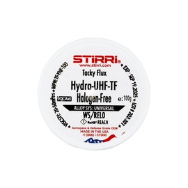 Hydra-UHF-TF no-clean universal halogen-free soldering tacky paste flux (REL0) - 100g jar – water-soluble residue with QC-tracer