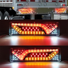 Ourbest Truck Trailer Tail Light, Reverse | Tail | Stop | Turn Signal Brake Stop Light for Bus Cargo Flatbed Truck Trailers Construction Vehicles Caravans Snowplow 11inch (24 Volts)