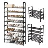Zapatero Acero Inox 8 Capas,32pares,duraderoy Plegable Negro