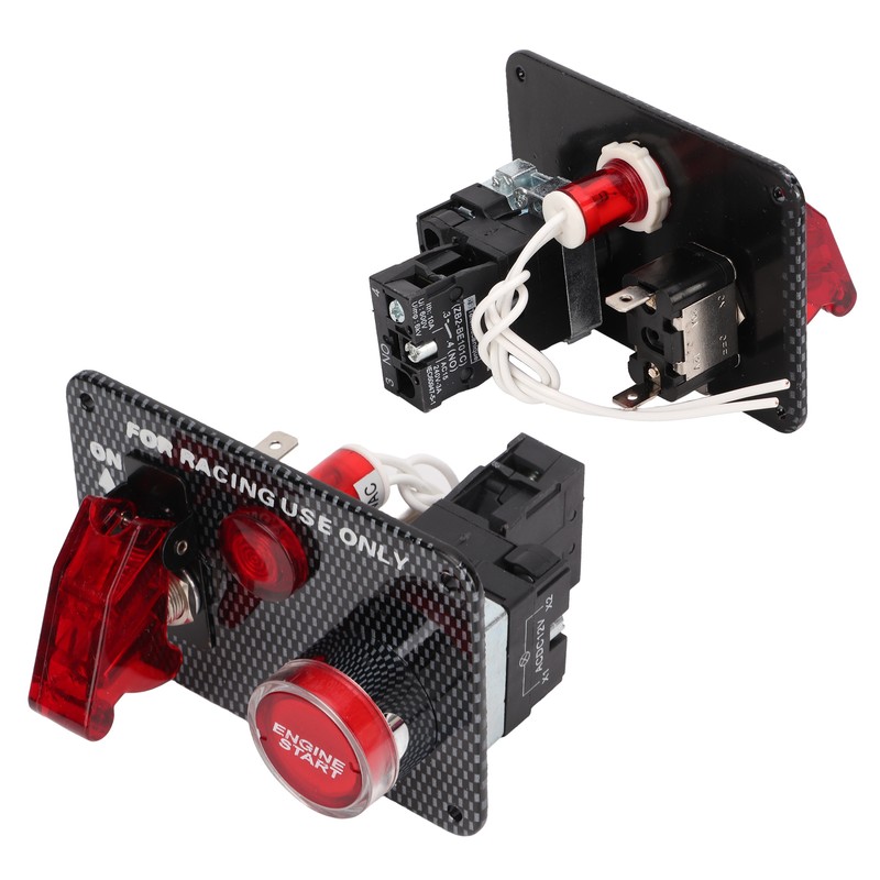 Ignition Switch Panel Kit 12V 40A Carbon Fiber Racing Style