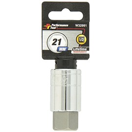 PERFORMANCE TOOL W32991 Wilmar 1/2 in. Dr. 21 mm Hex Bit Socket