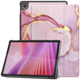 FANSONG Schutzhülle für Lenovo Tab 25,7 cm (10,1 Zoll) 2025, dreifach gefaltet, Schutzhülle für Tablet, Rosa