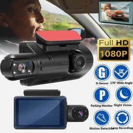 Unbranded HD 1080P Dual Lens Car DVR Dash Cam Video Recorder G-Sensor Front Inside Camera