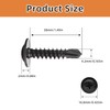 50Pcs Wafer Head Self Tapping Screws,M4.2x38mm Self Drilling Screws for