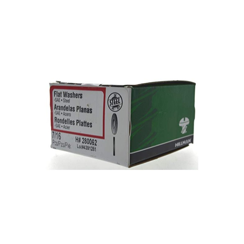 The Hillman Group 280062 7/16-Inch Flat Washer, 50-Pack